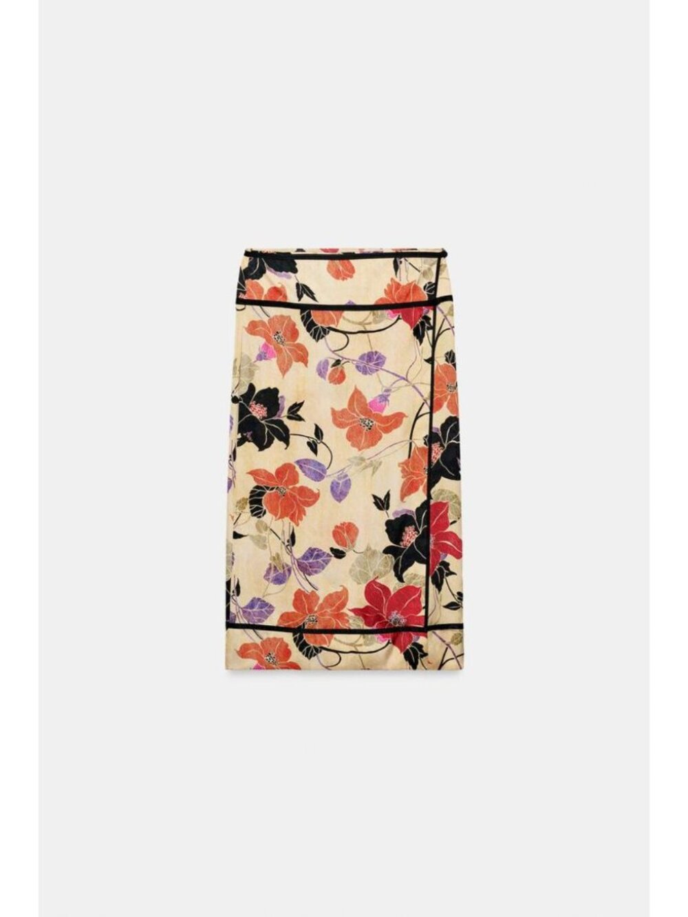 ZARA ZW COLLECTION FLORAL SARONG SKIRT